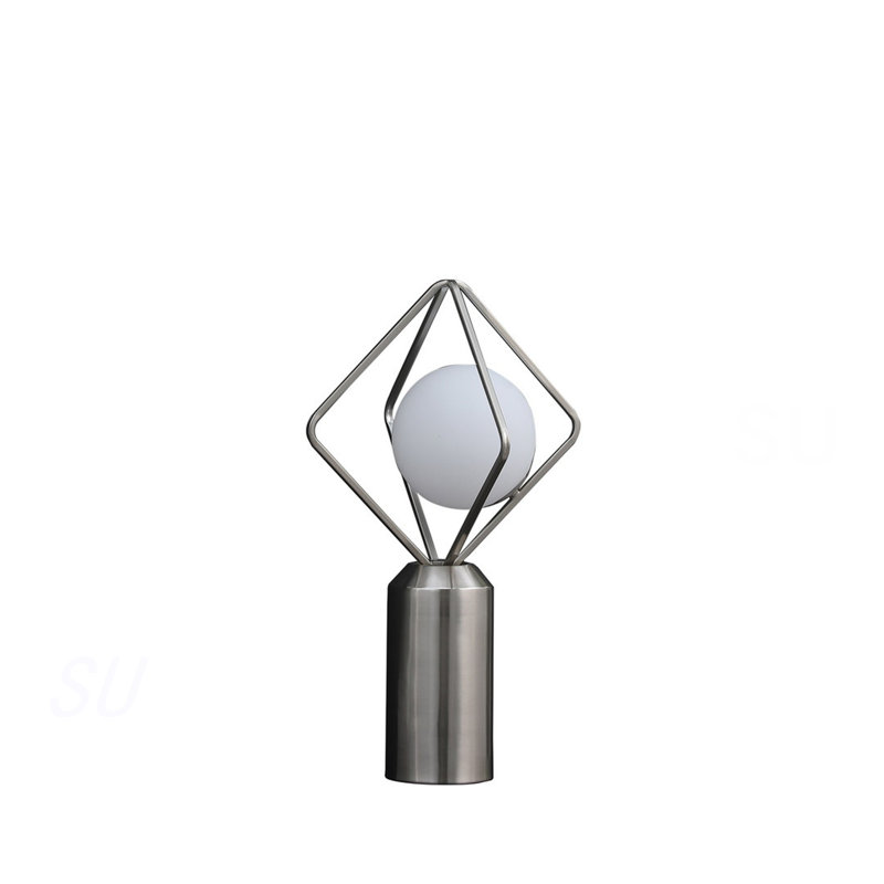 Lampe de table 19,5 "In Ernst Modern Monoclinic Pendeloque