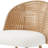 Modern Boho Brown Rattan Back Upholstered Dining Chairs Set of 2-1166093842