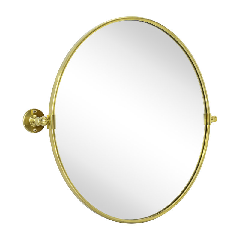 Miroir de salle de bain mural Luecinda, 24 po x 24 po, Noir