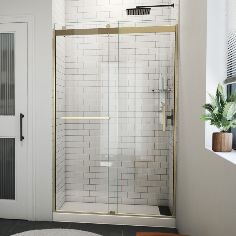Porte de baignoire sans cadre S 44 po x H 76 cm Sapphire, Or / transparent