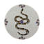 Thistle And Snake Vegan Leather Round Pebble Placemat-601179869