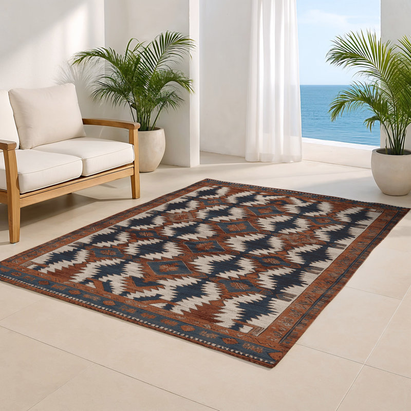 Tapis turc intérieur et extérieur noir, Rectangulaire 8 pi x 10 pi