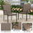 8-Person Round Patio Dining Set with 60" Dining Table and 8 Stackable PVC-coated polyester Chairs-759330425