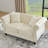 58.8" Chesterfield Sofa Beige Velvet For Living Room, 2 Seater Sofa Tufted Couch With Rolled Arms And Nailhead For Living Room, Bedroom, Office, Apartment, Two Pillowsw834s00070-1569680101-1544819175-1544819177