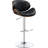 Black Mid-Century Dining Stool - Adjustable, Walnut Curved Back, Base Room With Adjustable Function