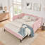 Canapé-lit convertible 3 en 1 polyvalent rembourré avec lit gigogne escamotable et poches de rangement latérales-540741720-540741722