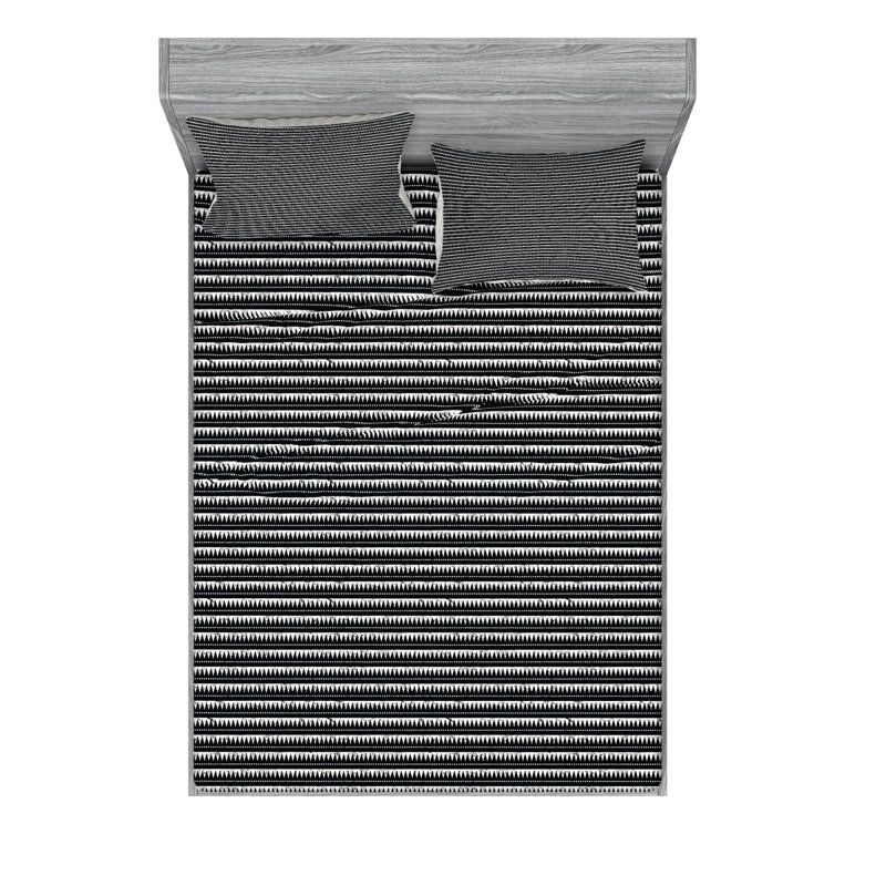 Microfiber Striped Sheet Set, Full Sheet Set with Fitted Sheet