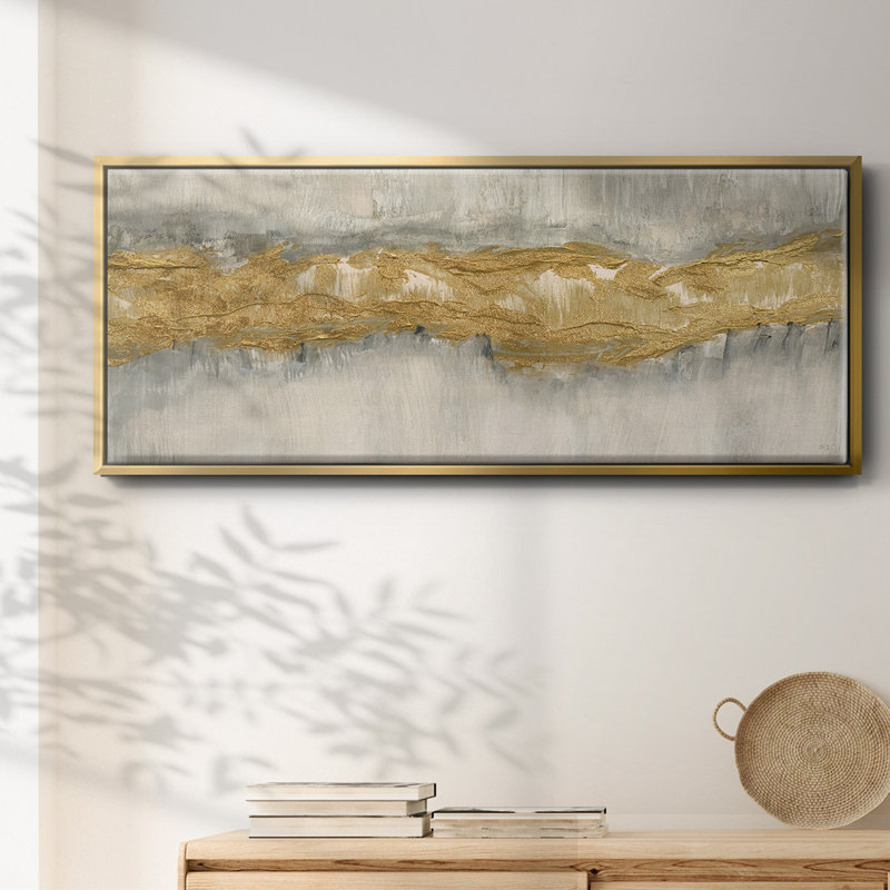 Golden Stream- Framed Canvas