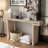60Inches Rustic Farmhouse Console Table , Distressed Wood Finish Entryway Sofa Side Table For Living Room, Hallway,Natural Wood-1388592572