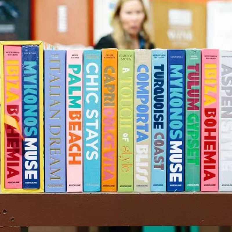 Malikiya Colorful Decorative Books, Set of 12 Travel-Themed Faux Books for Coffee Tables, Bookshelves, Wedding Displays and Photo Props