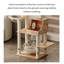 62,99 pouces "Structure d'escalade en bois naturel standard pour chat"