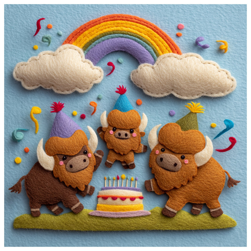 Felt Buffalo Birthday Party Comforter, Très grand lit