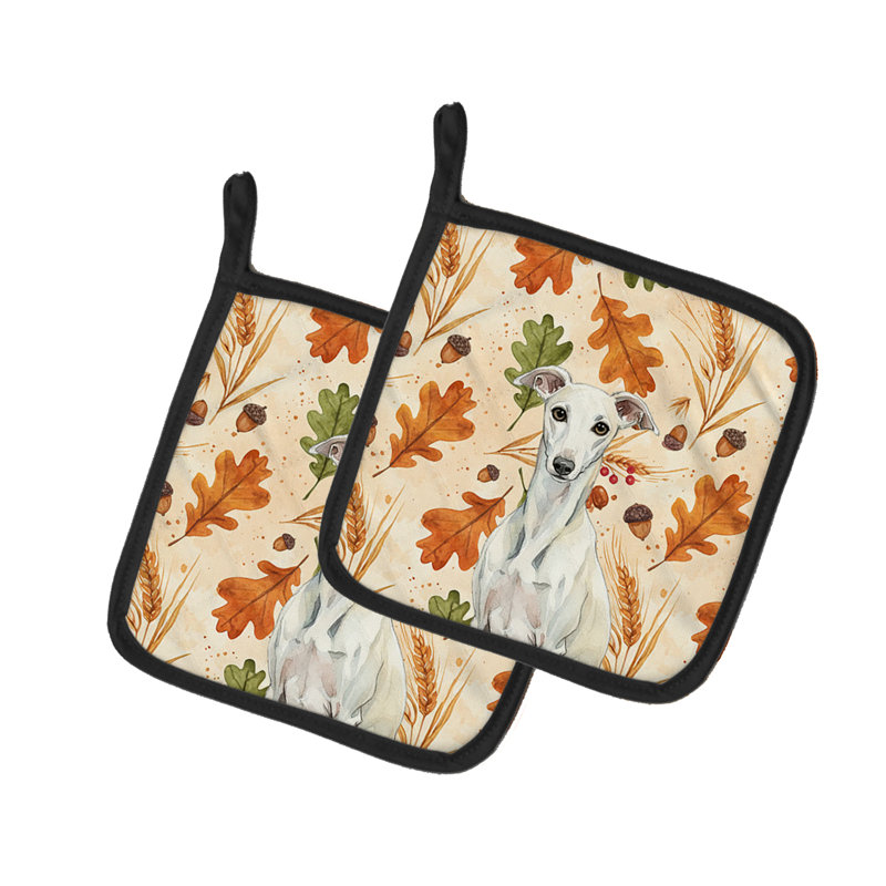 Paire de poignées blanches Whippet Heirloom Fall