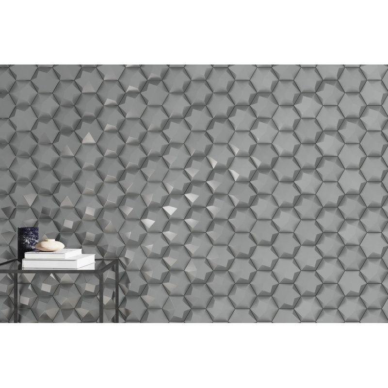 Code™ Hex High 6" x 7" Ceramic Singular Tile, Metallic Ceramic 