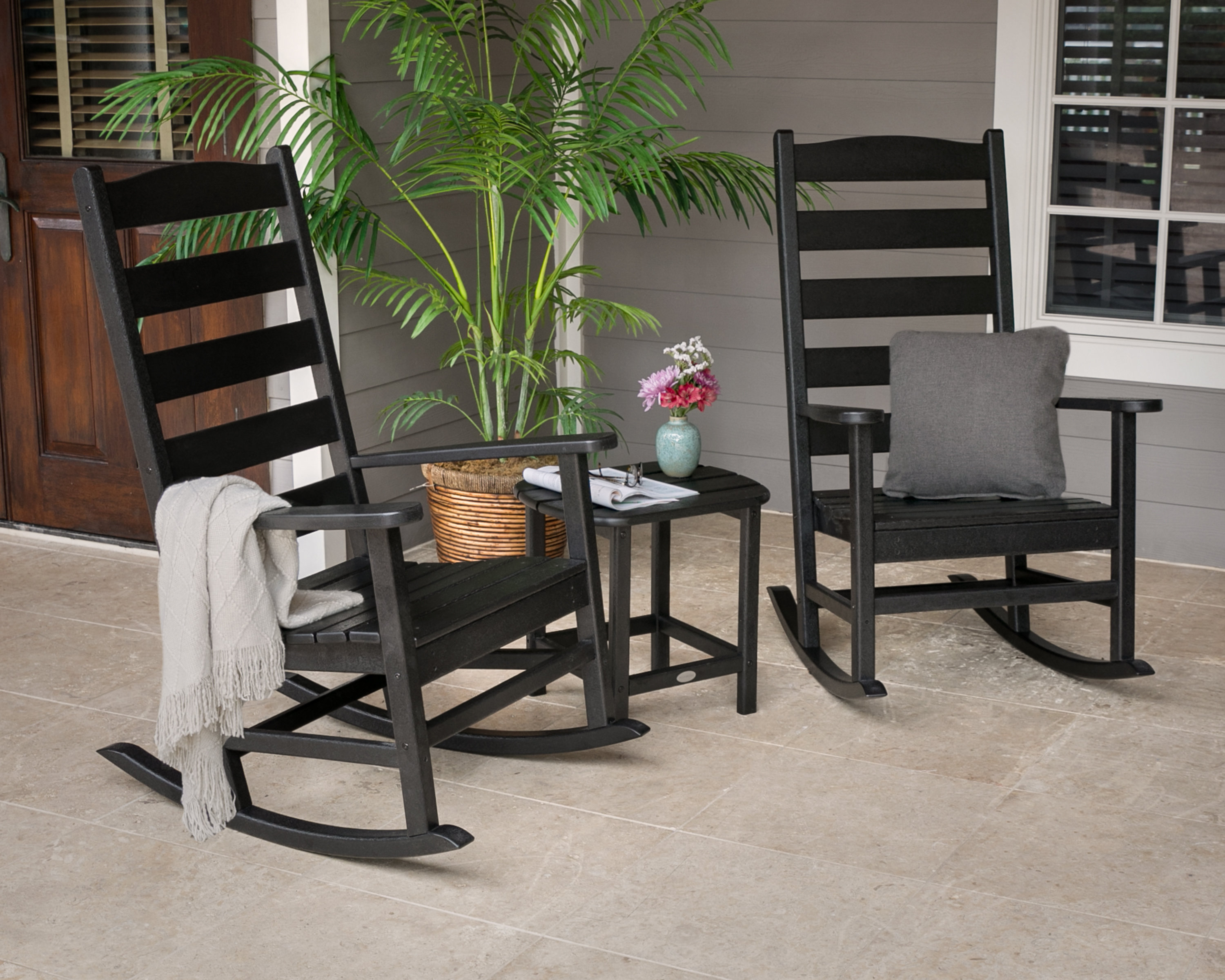 POLYWOOD® POLYWOOD Rocker 3-Piece Porch Rocking Chair Set & Reviews ...