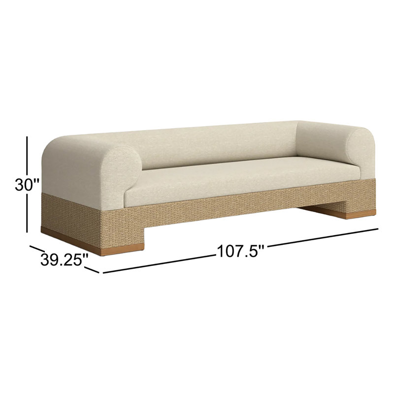 Joss Outdoor Sofa, Faye Sand, Teak