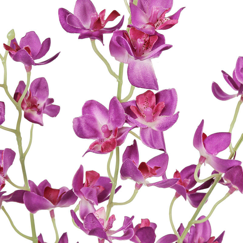 Petite fleur d'orchidée artificielle Dendrobium, Mauve fuchsia