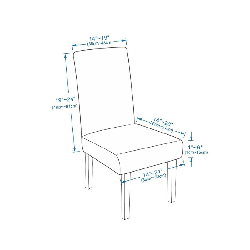 Dining Chair Slipcover, Navy Blue