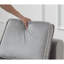 Lit moderne en velours, convertible pour plusieurs usages, 1 coussin de dossier, dossier amovible, gris, monoplace, fauteuil inclinable confortable, canapé-lit en velours gris à conception compacte, siège, assemblage facile-121098676