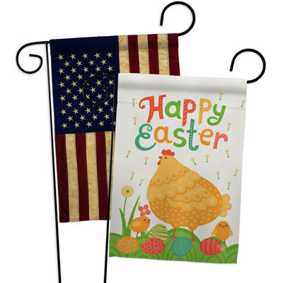 Drapeau de jardin 2 pi 5 pi x 1 pi 1 pi Pâques