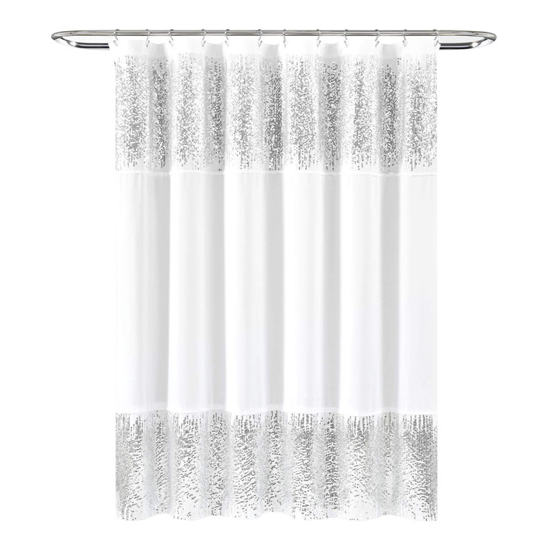 Rideau de douche Lush Decor, Argent / gris