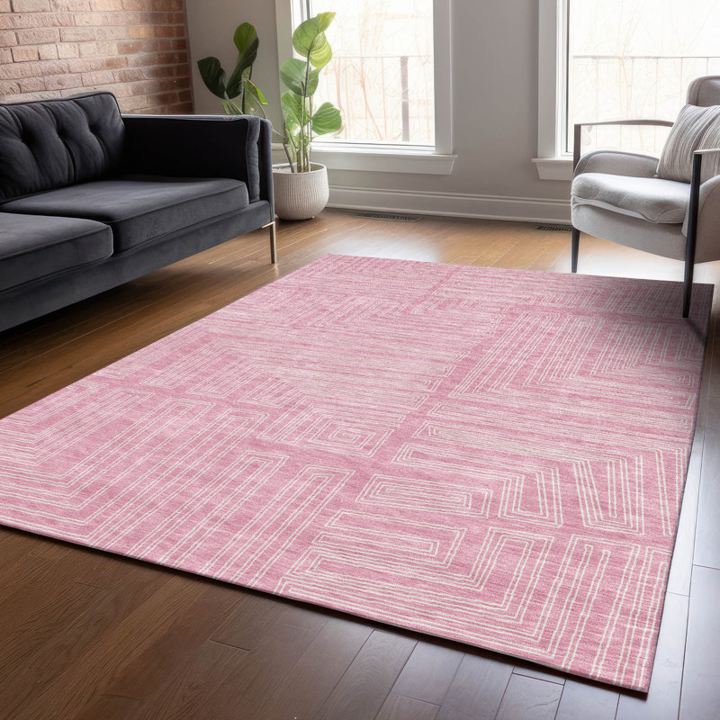 Tapis intérieur / extérieur lavable à la machine Chayden ACN1045, Rectangle 10 pi x 14 pi