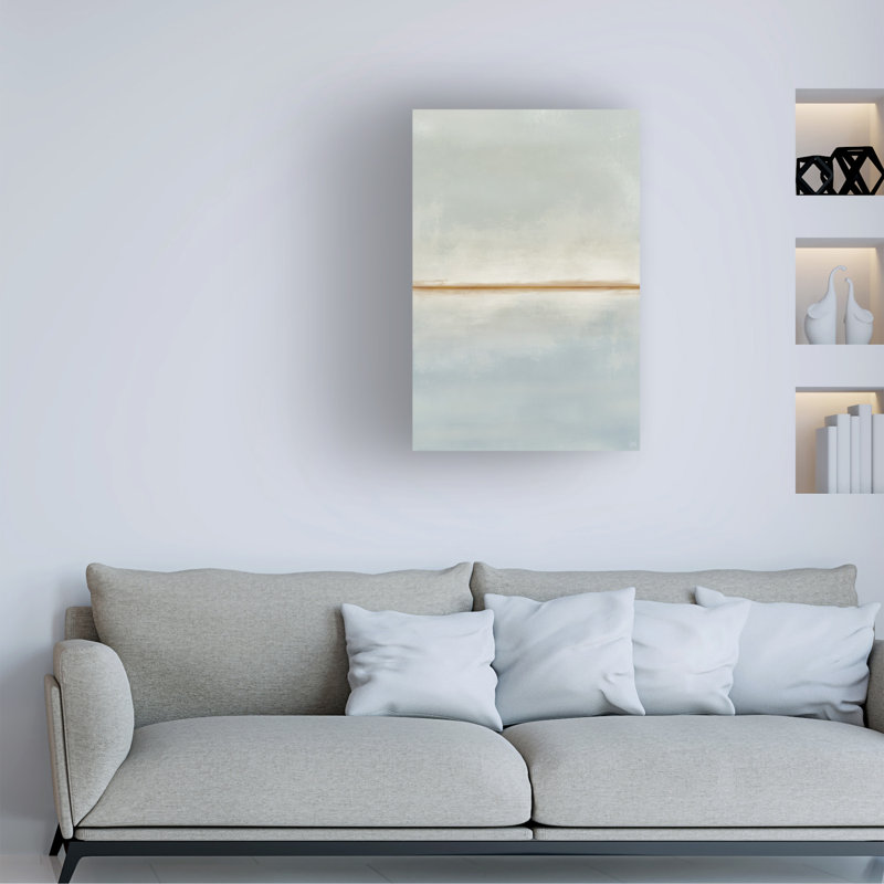 Art sur toile, ligne bolognaise et pinceau, H 22 po x l 32 po