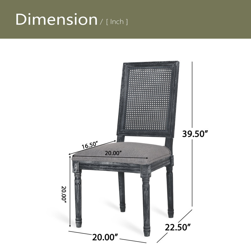 Chaise de salle à manger, Gris, Gris foncé