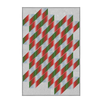 Tapis décoratif gris géométrique
