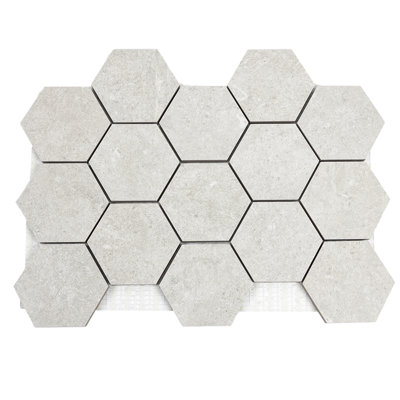 Alpe Stone Limestone 3" x 3" Matte Porcelain Mosaic Floor and Wall Tile