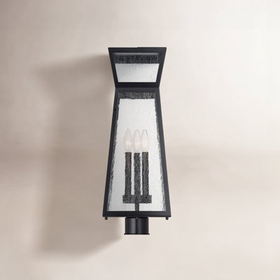 Keima Matte Black 3 -Light 23.25" H Hardwired Lantern Head