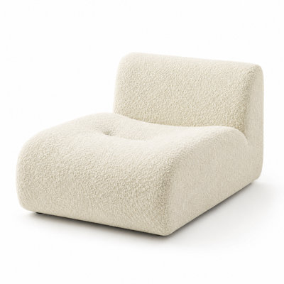 Grossman Modular Armless Chaise (White)