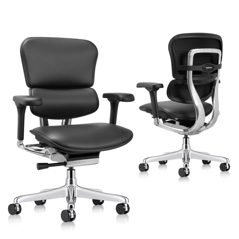Chaise de travail en cuir Ergohuman