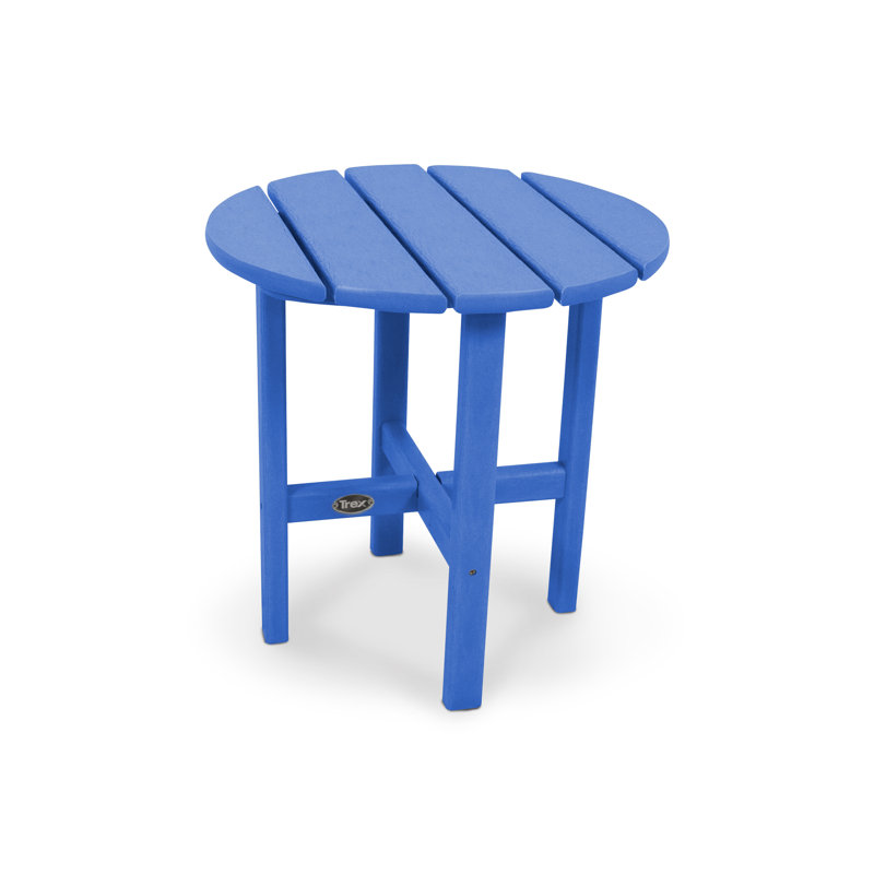 TREX Outdoors Cape Cod Round 18" Side Table, Pacific Blue