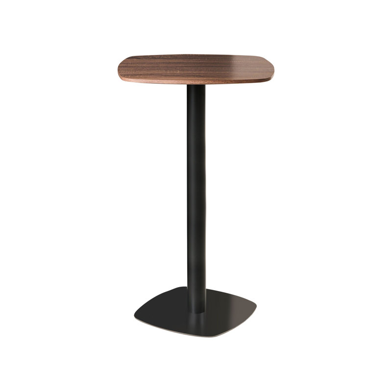 Bar Table Banerjee 60 cm 60 cm, Black,  Dark Brown