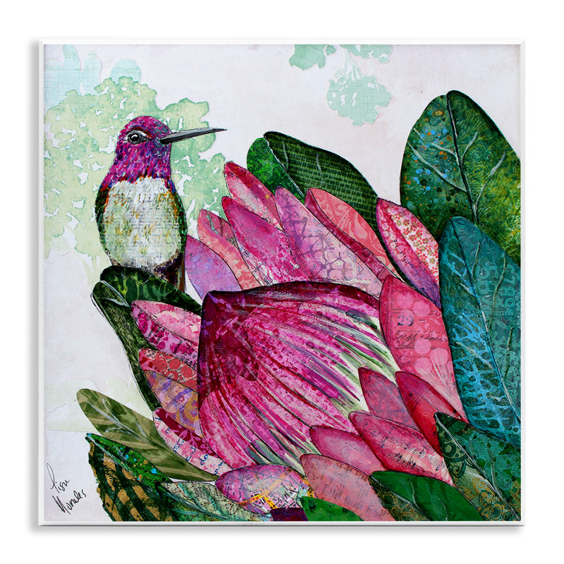 Colibri et plaque murale Protea, design par Lisa Morales