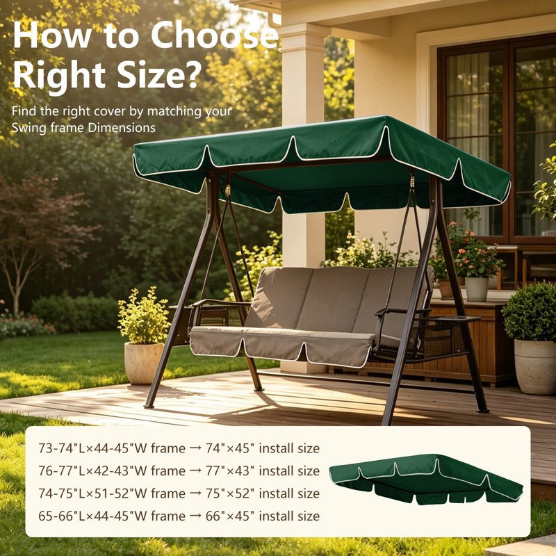 Replacement Canopy, 6.3  ft. x 4.3 ft., Green