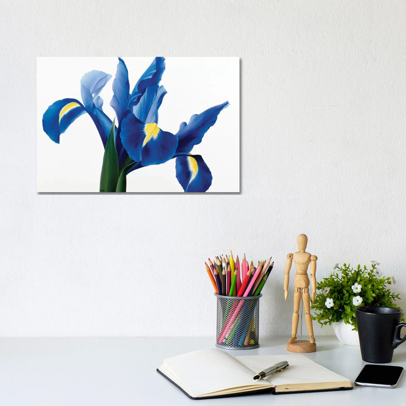 Purple Floral II by Yvonne Poelstra-Holzhaus - Wrapped Canvas Painting, 20.32 cm H x 30.48 cm W