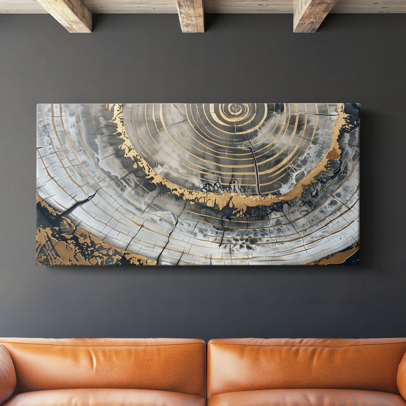 Série abstraite 3 # LXI-Gallery, toile tendue, H 16 po x l 32 po