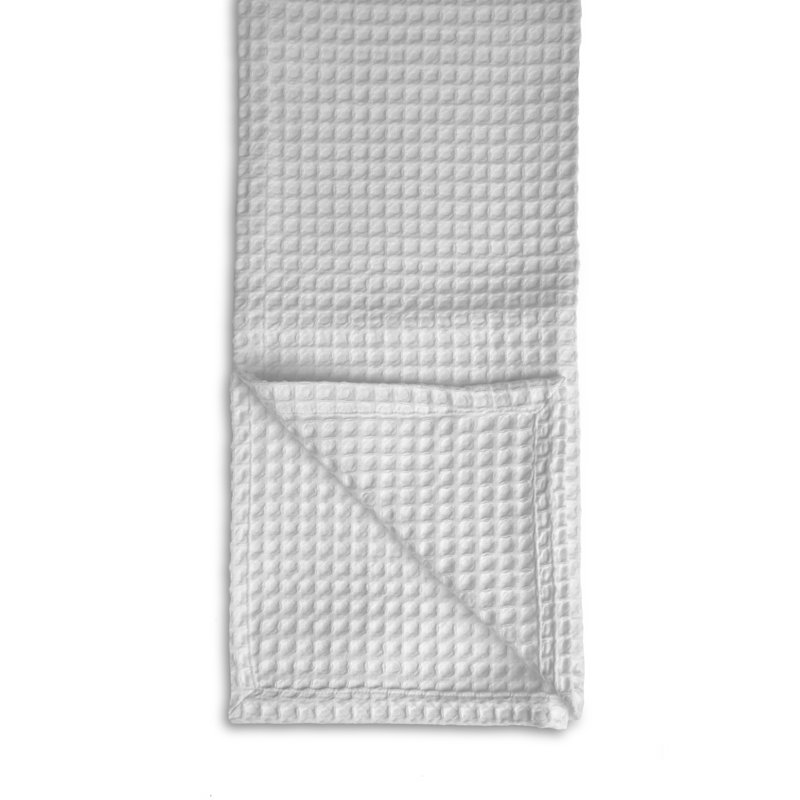 Hotel Waffle Blanket Bedspread, 225 x 250cm Bedspread, White