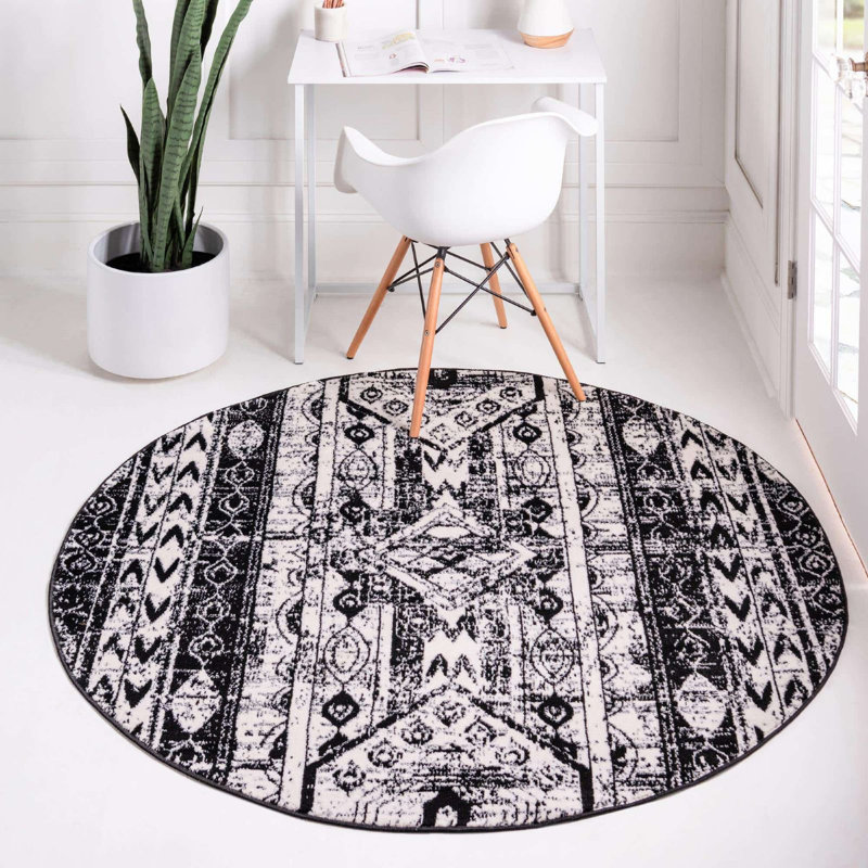 Tapis transitionnel Wenden couleur colombe, Rond 5 pi