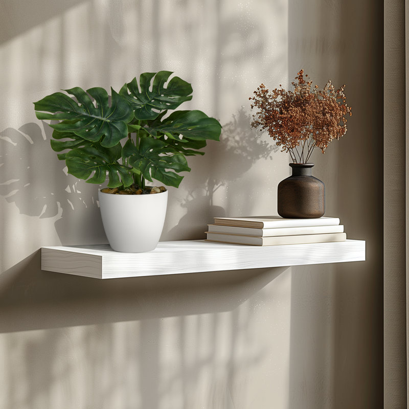 10" Artificial Monstera Plant in White Pot, 10" H x 6" W x 6" D