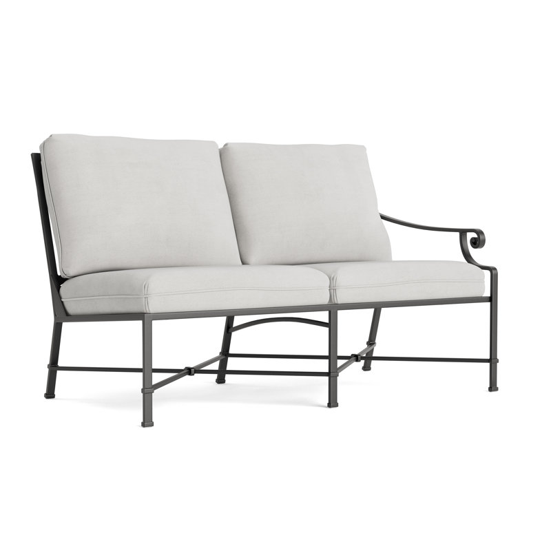 Venetian Outdoor 2 - Seat Loveseat, Textured Pewter, Fusion Dove