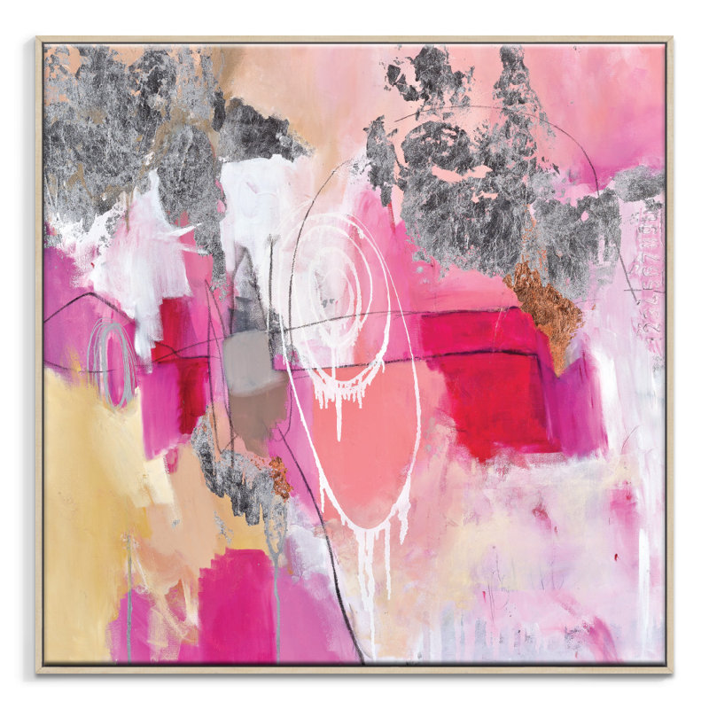 Julie Ahmad - Print on Canvas, 102cm H x 102cm W x 4cm D, Timber Floater Framed