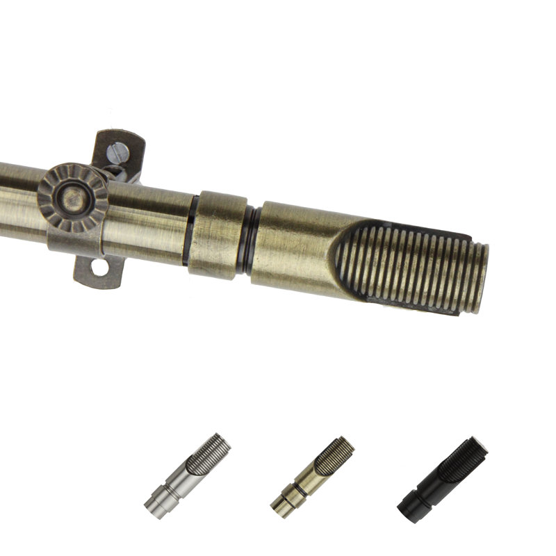 Tringle à rideaux simple ajustable Balzer, l 48 po à 84 po, Laiton antique