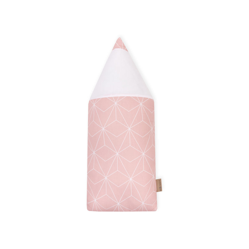 Weiße, Dünne Diamante Geometric Novelty Cushion, Antique pink