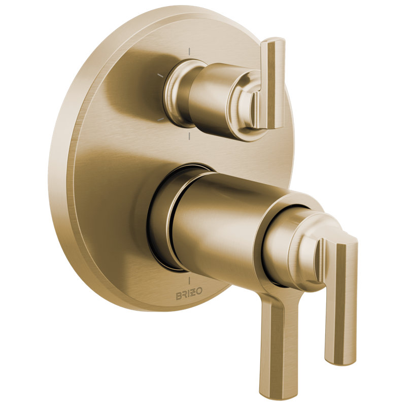 Levoir® TempAssure® Thermostatic Valve with Integrated 6-Function Diverter Trim, Luxe Gold