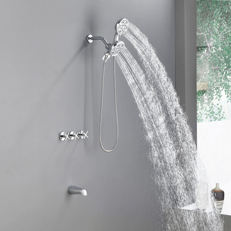 Tub & Shower Faucet with Rough in-Valve, Polished Chrome