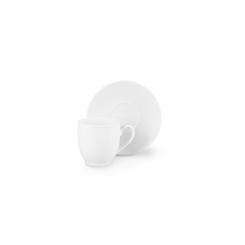 Simple White Porcelain Coffee Cup