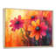 Jacquetta orange dansant parmi les fleurs sauvages I - décoration murale fleurs sauvages-760930509-603813403-760930516
